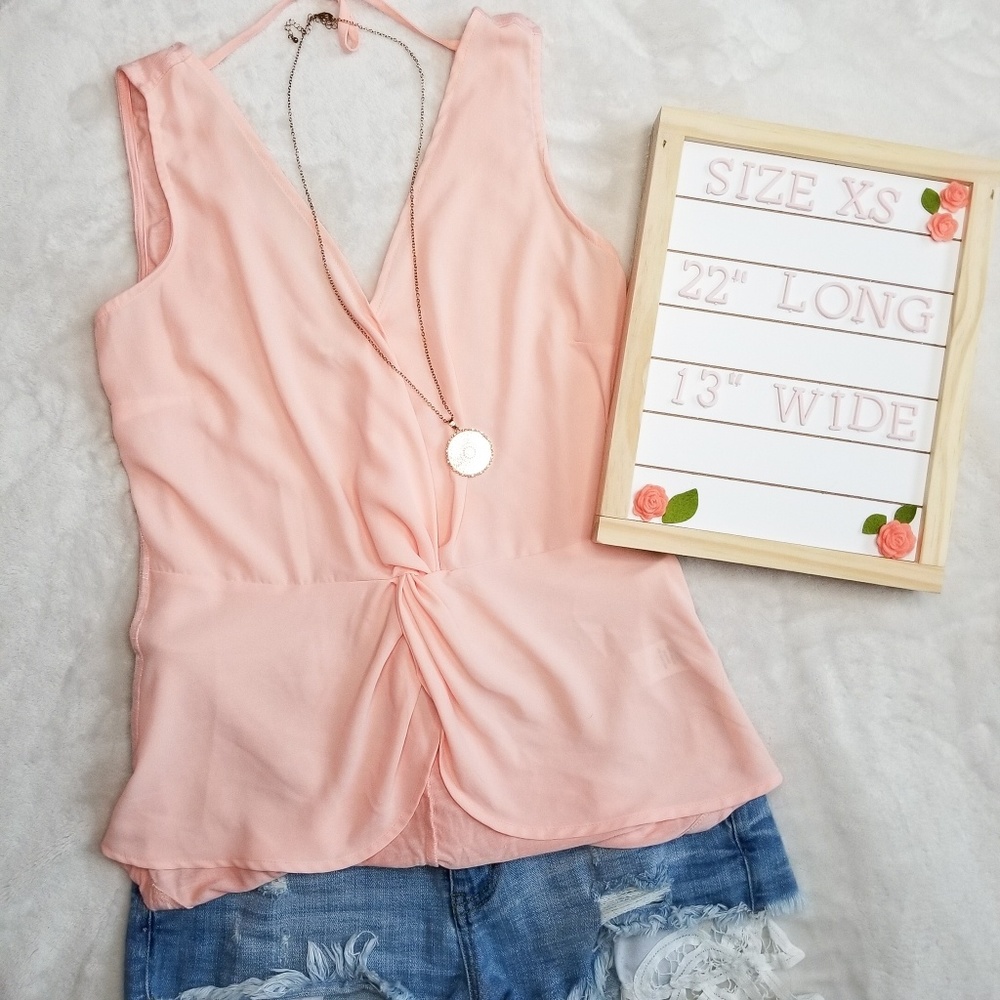 Maurice's Pink and Sheer Sleeveless Top